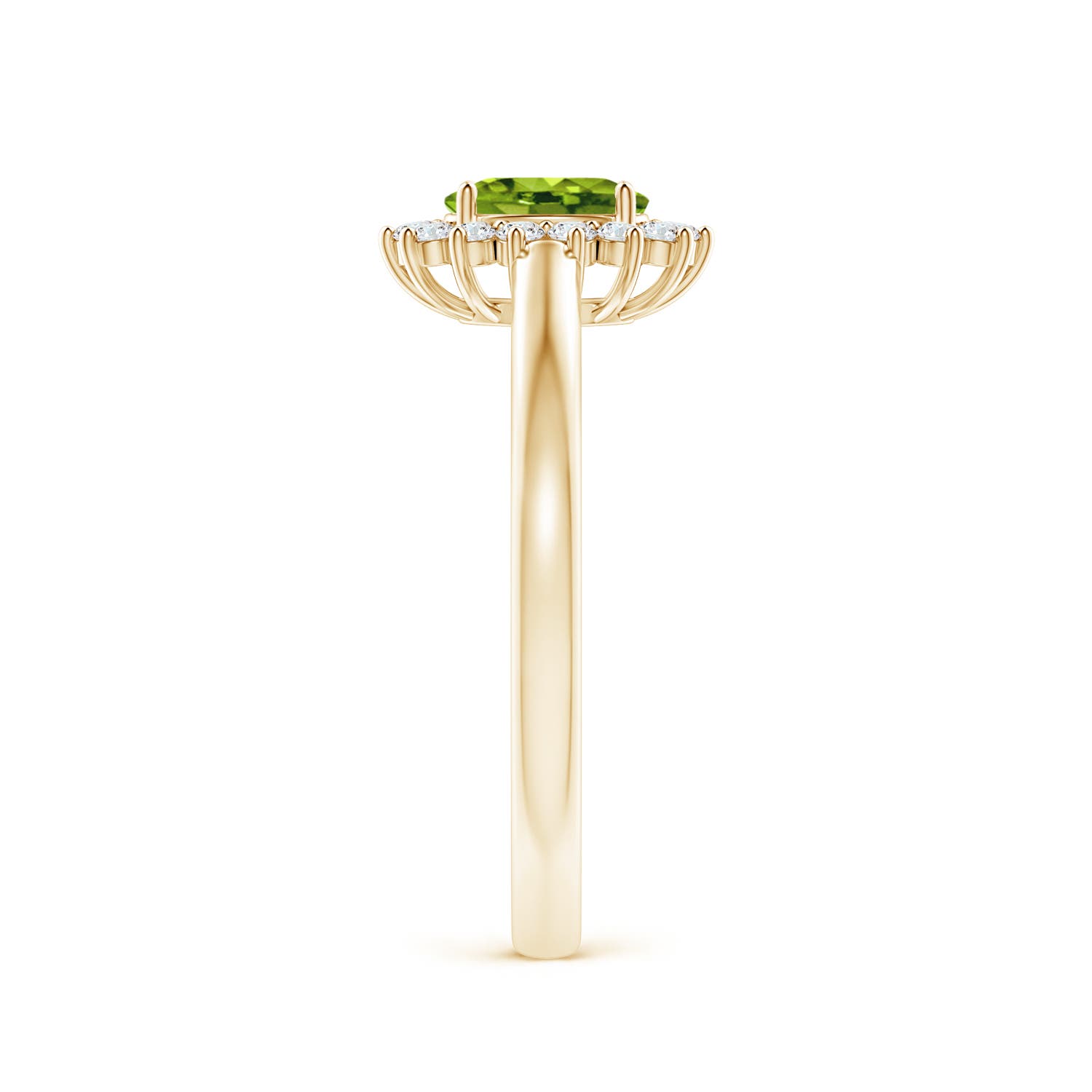 AAAA - Peridot / 0.68 CT / 14 KT Yellow Gold