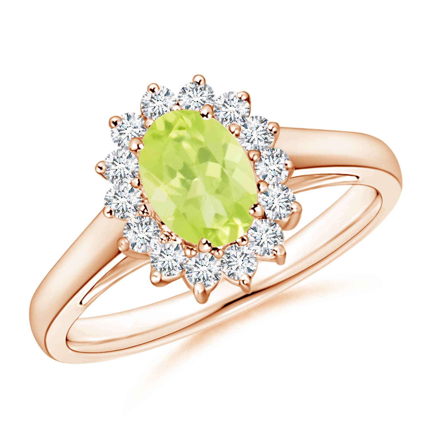 A - Peridot / 1.1 CT / 14 KT Rose Gold