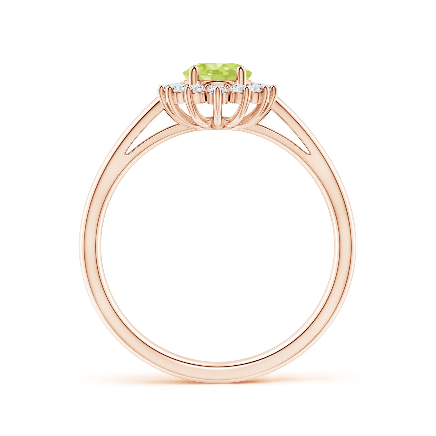 A - Peridot / 1.1 CT / 14 KT Rose Gold