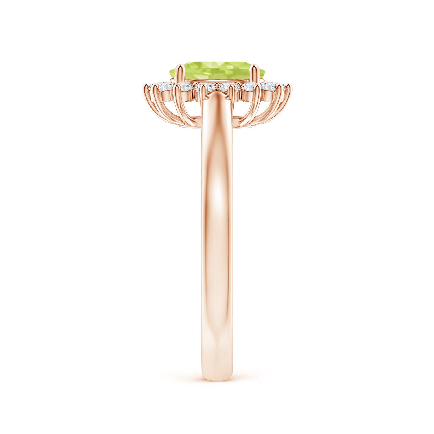 A - Peridot / 1.1 CT / 14 KT Rose Gold