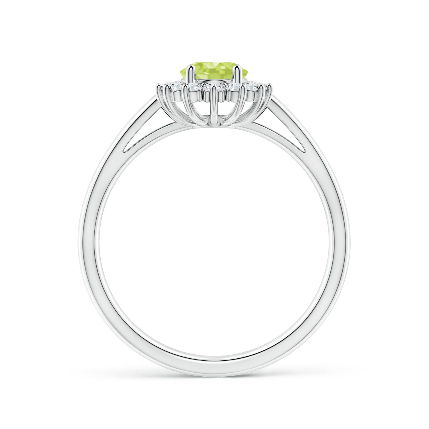 A - Peridot / 1.1 CT / 14 KT White Gold