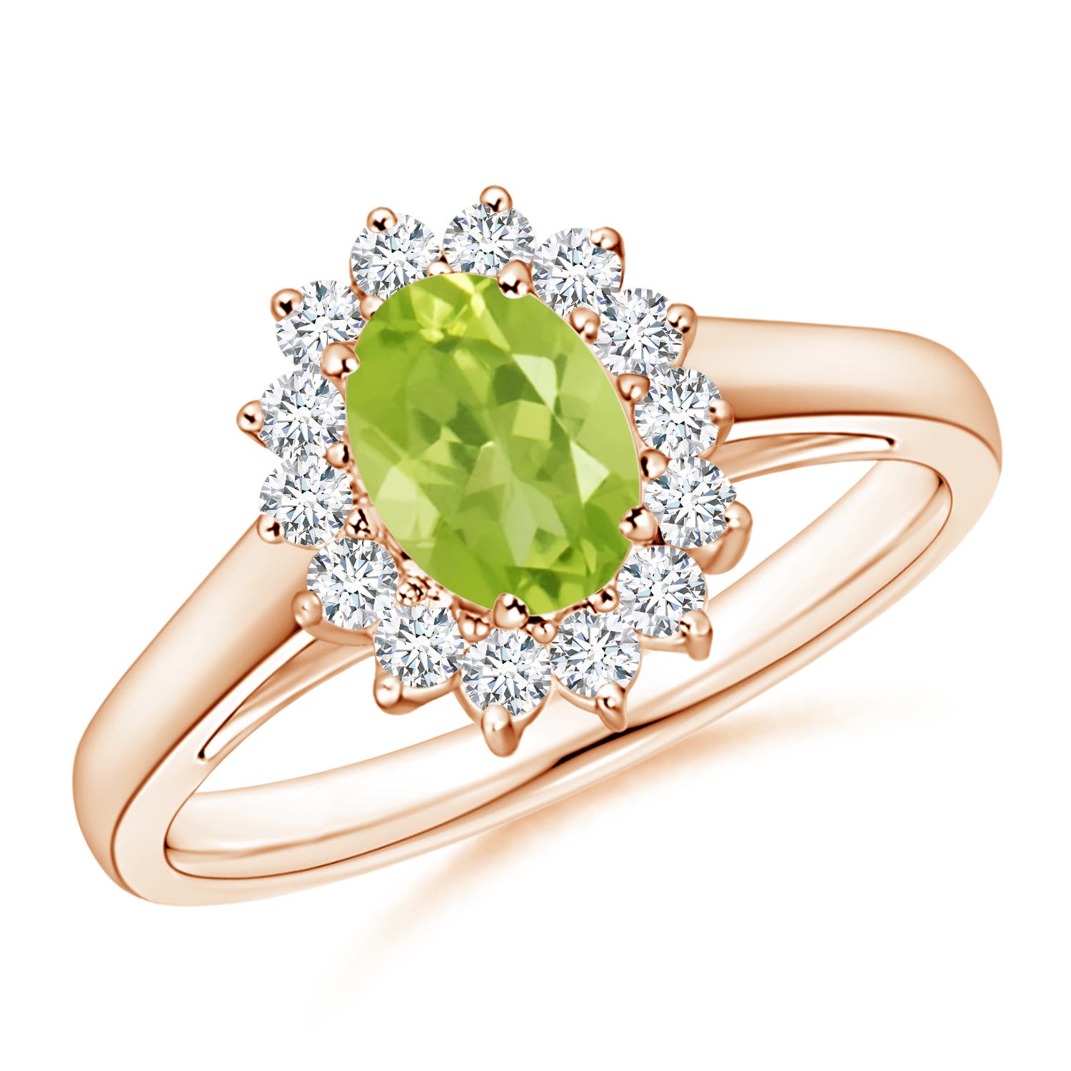 AA - Peridot / 1.1 CT / 14 KT Rose Gold