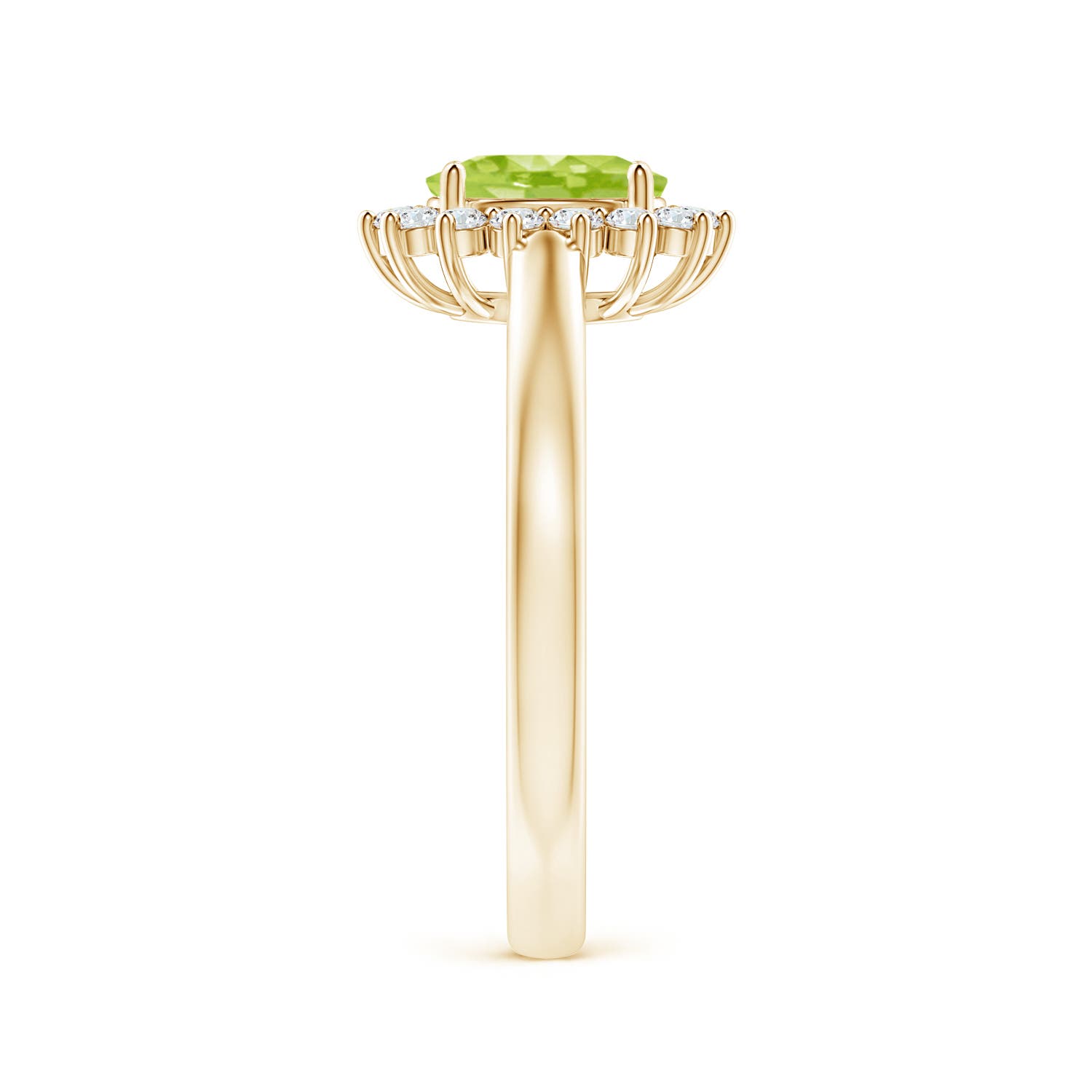 AA - Peridot / 1.1 CT / 14 KT Yellow Gold