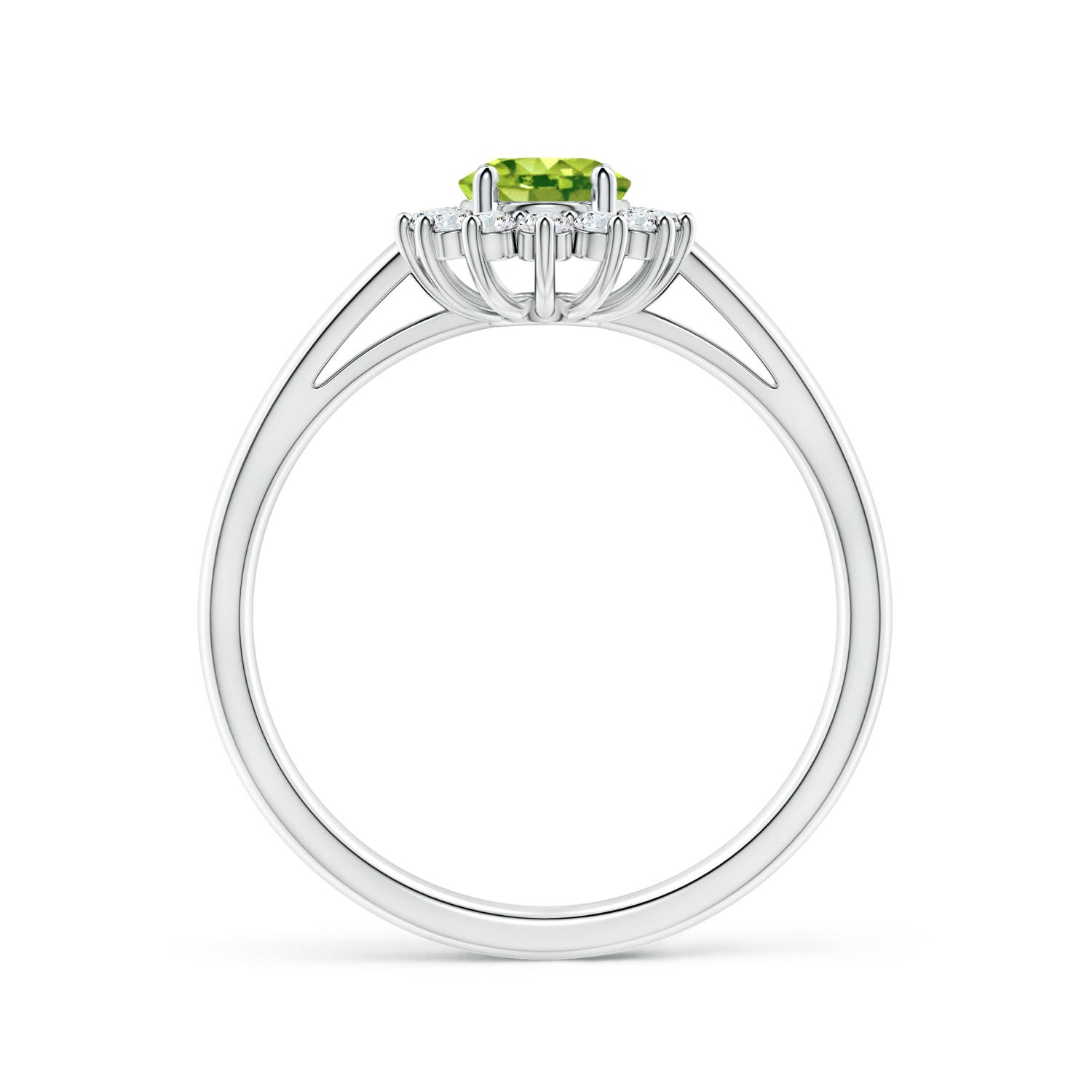 AAA - Peridot / 1.1 CT / 14 KT White Gold