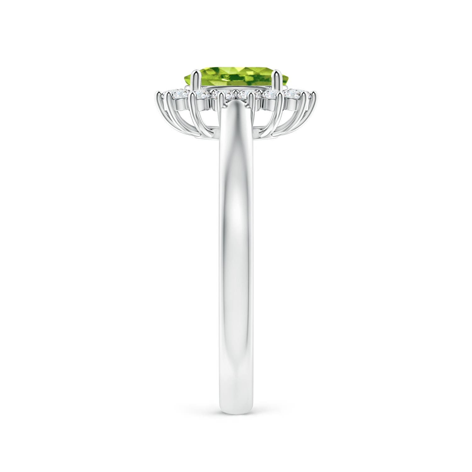 AAA - Peridot / 1.1 CT / 14 KT White Gold