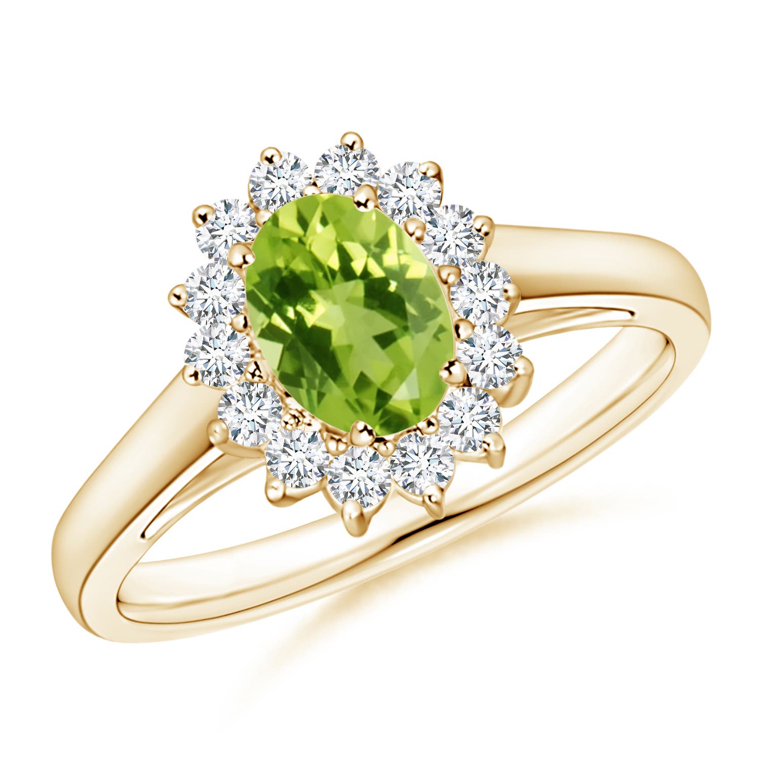 AAA - Peridot / 1.1 CT / 14 KT Yellow Gold