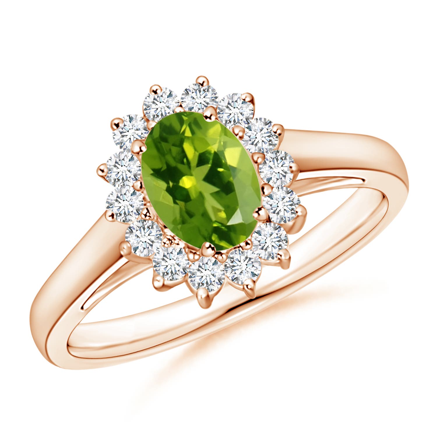 AAAA - Peridot / 1.1 CT / 14 KT Rose Gold