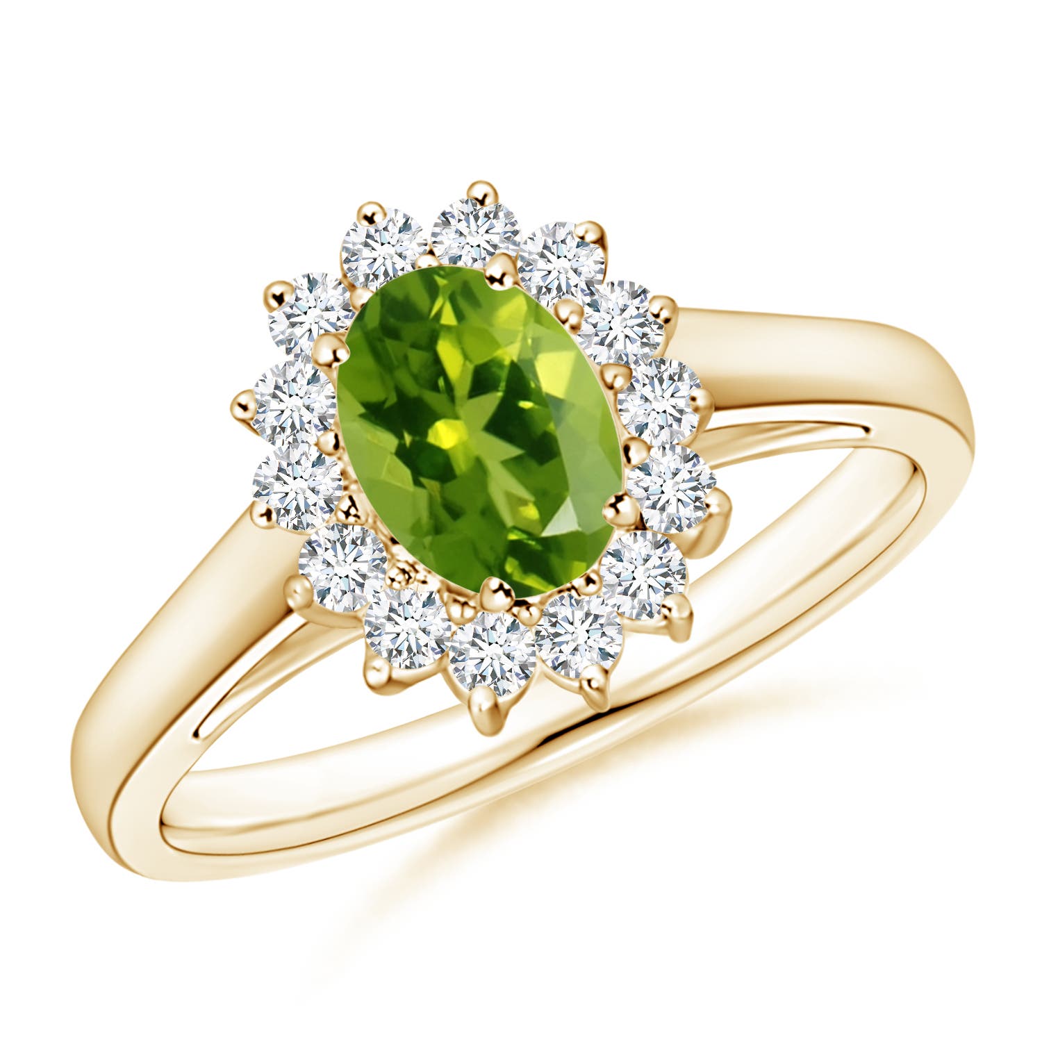 AAAA - Peridot / 1.1 CT / 14 KT Yellow Gold