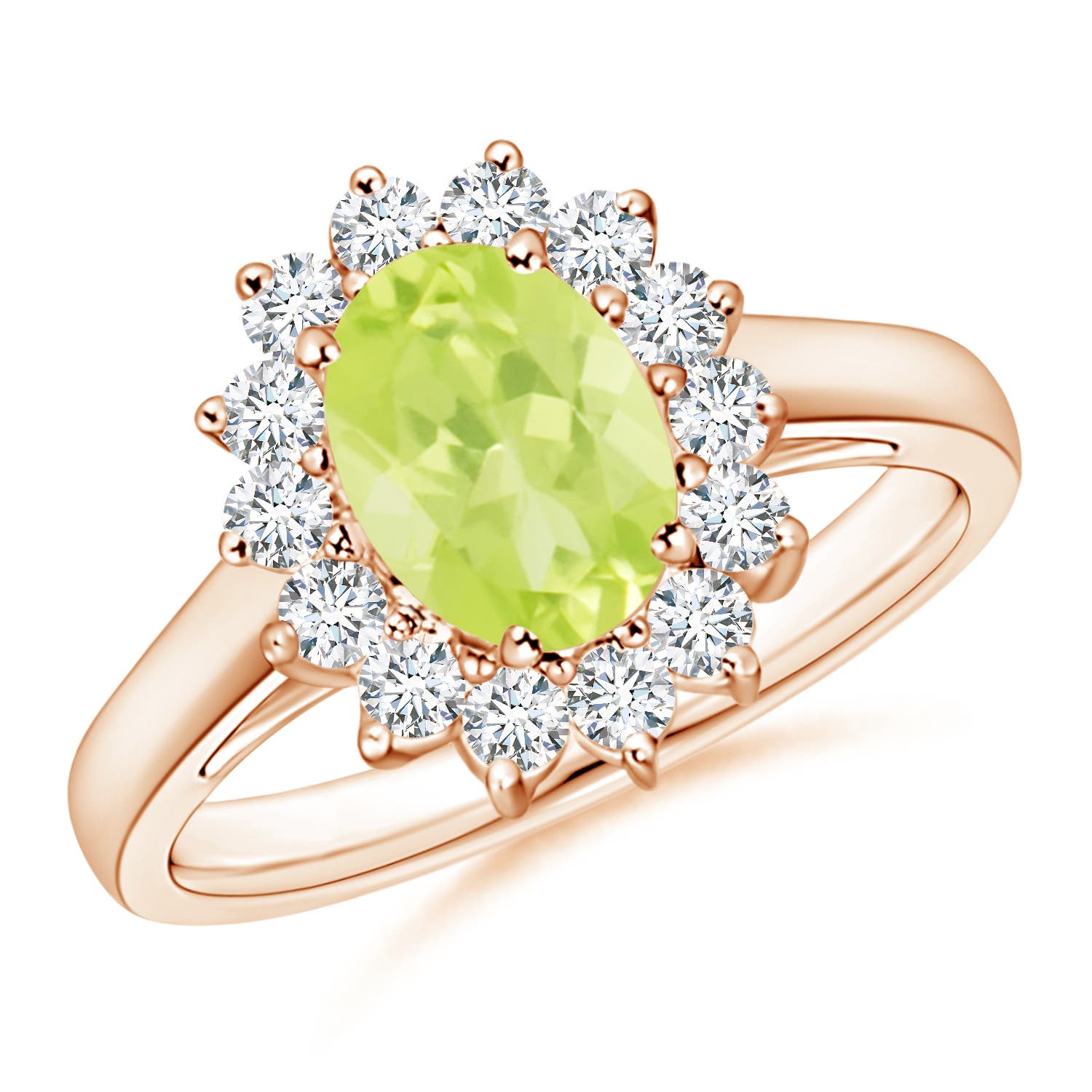 A - Peridot / 1.7 CT / 14 KT Rose Gold