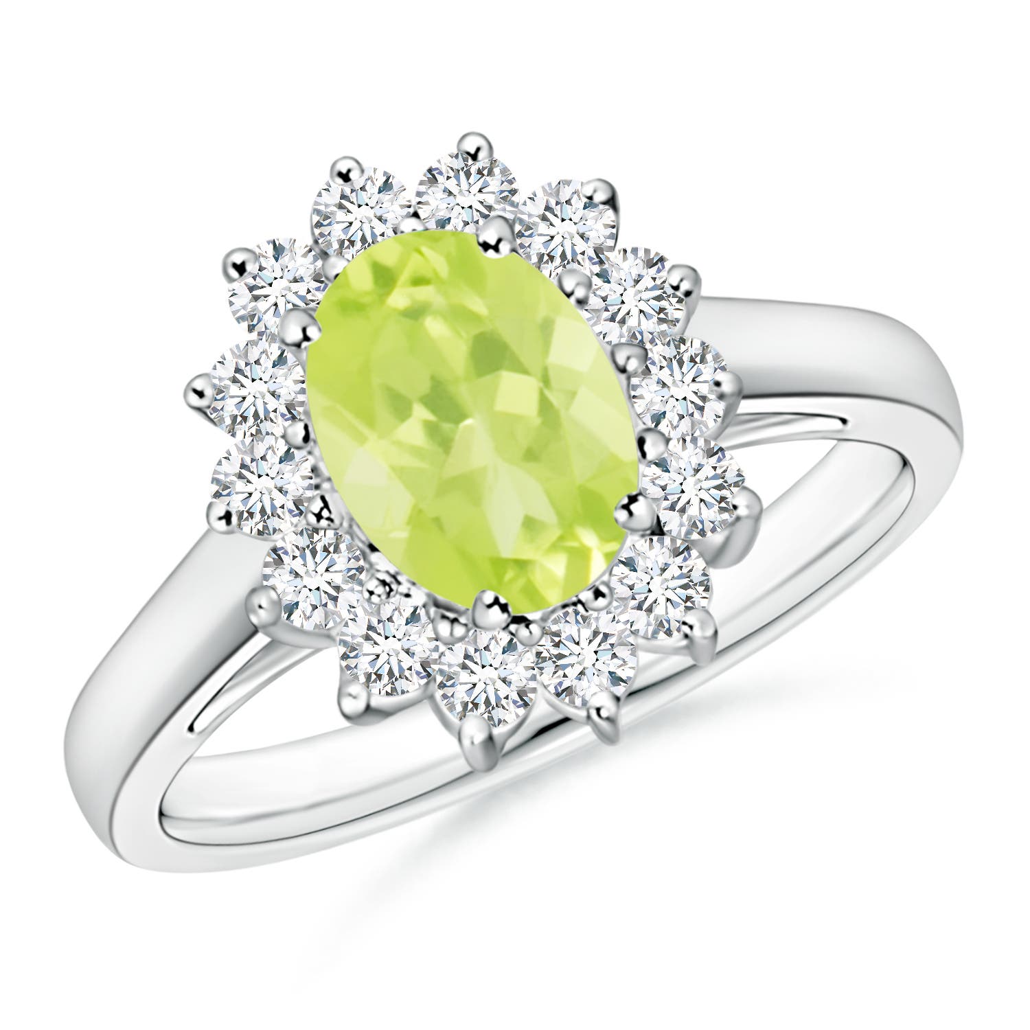 A - Peridot / 1.7 CT / 14 KT White Gold