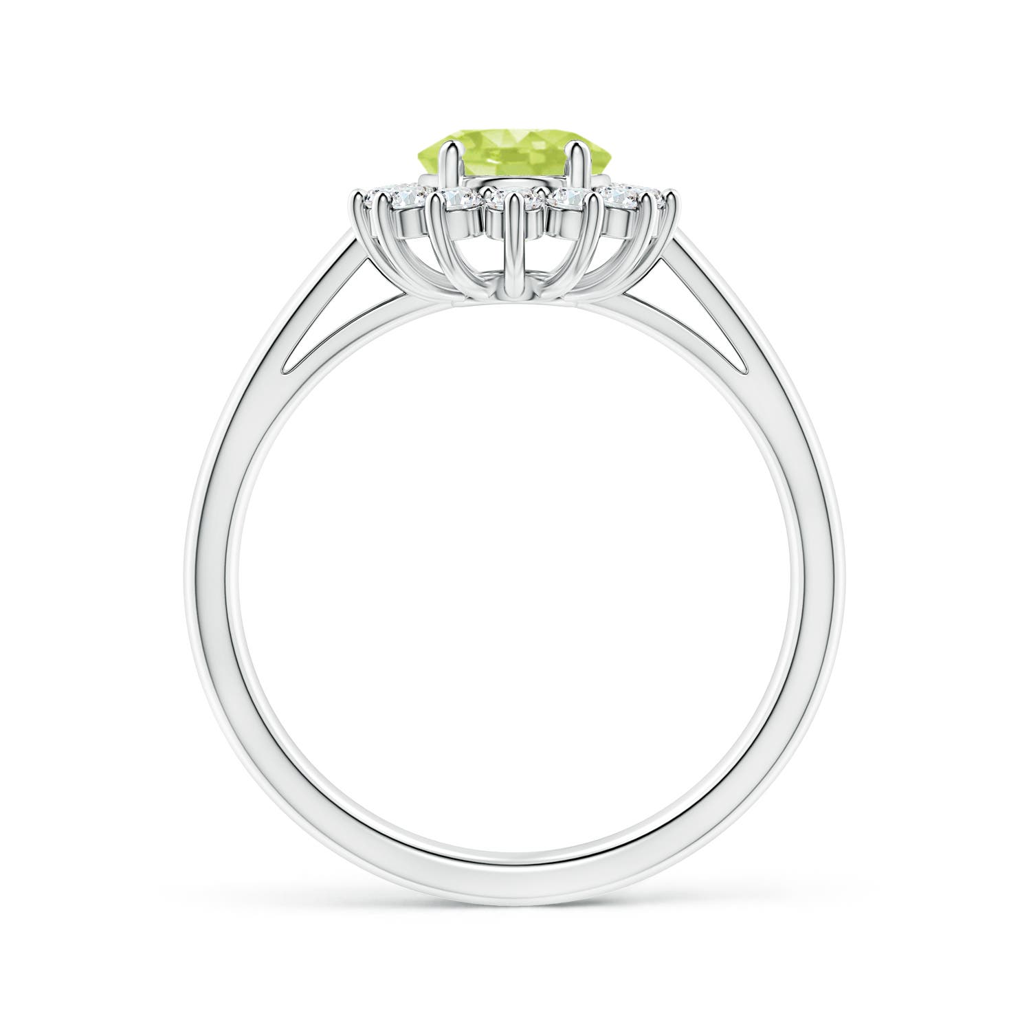 A - Peridot / 1.7 CT / 14 KT White Gold