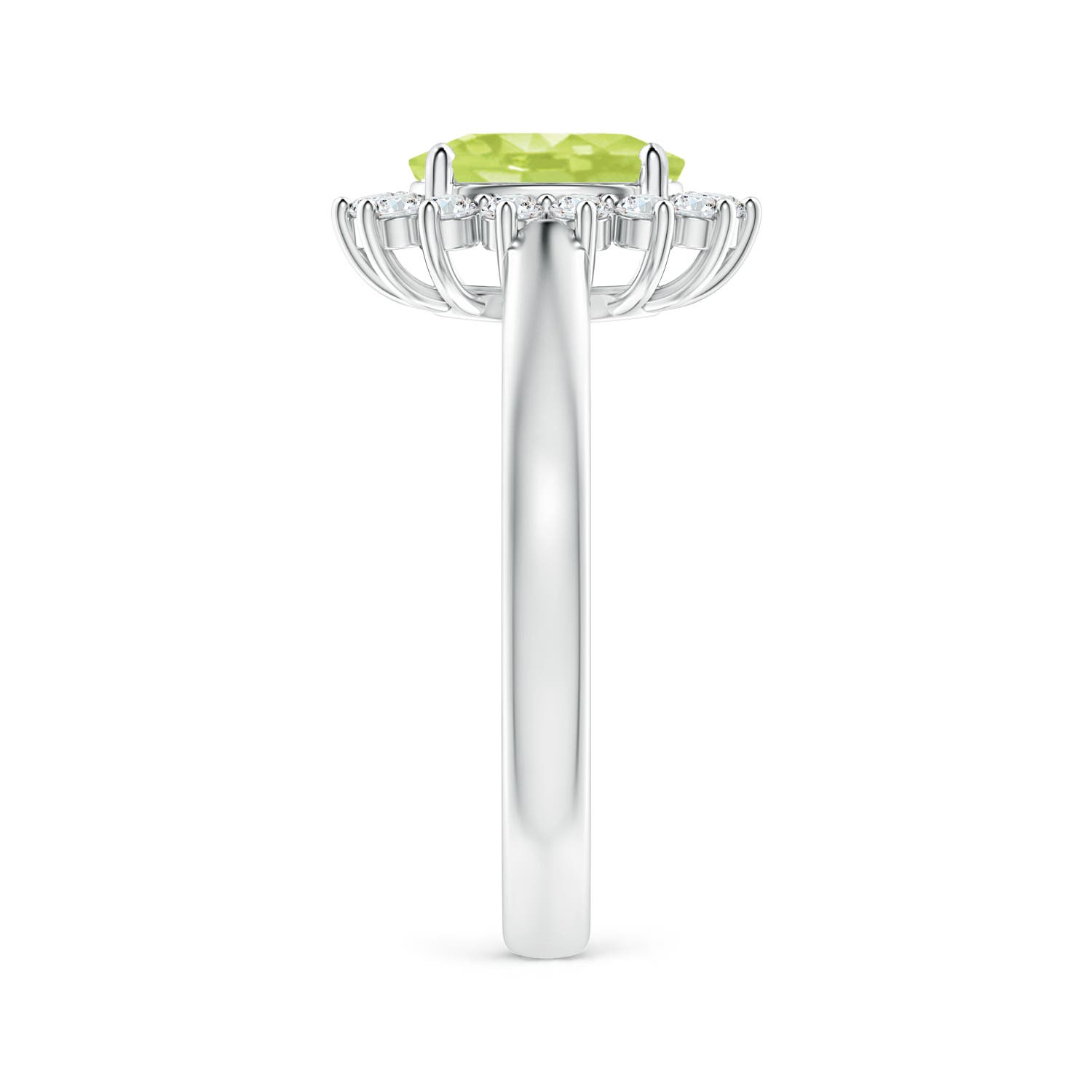 A - Peridot / 1.7 CT / 14 KT White Gold