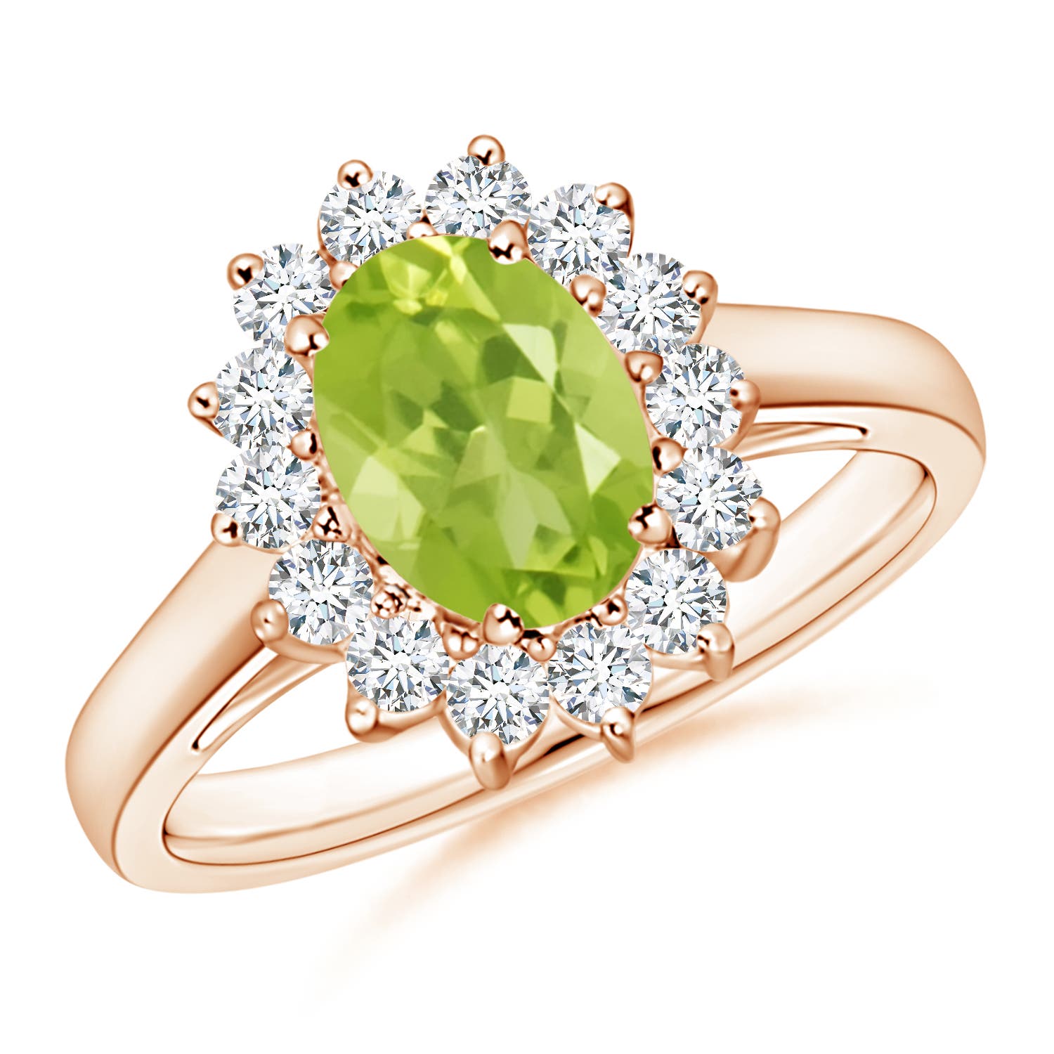 AA - Peridot / 1.7 CT / 14 KT Rose Gold