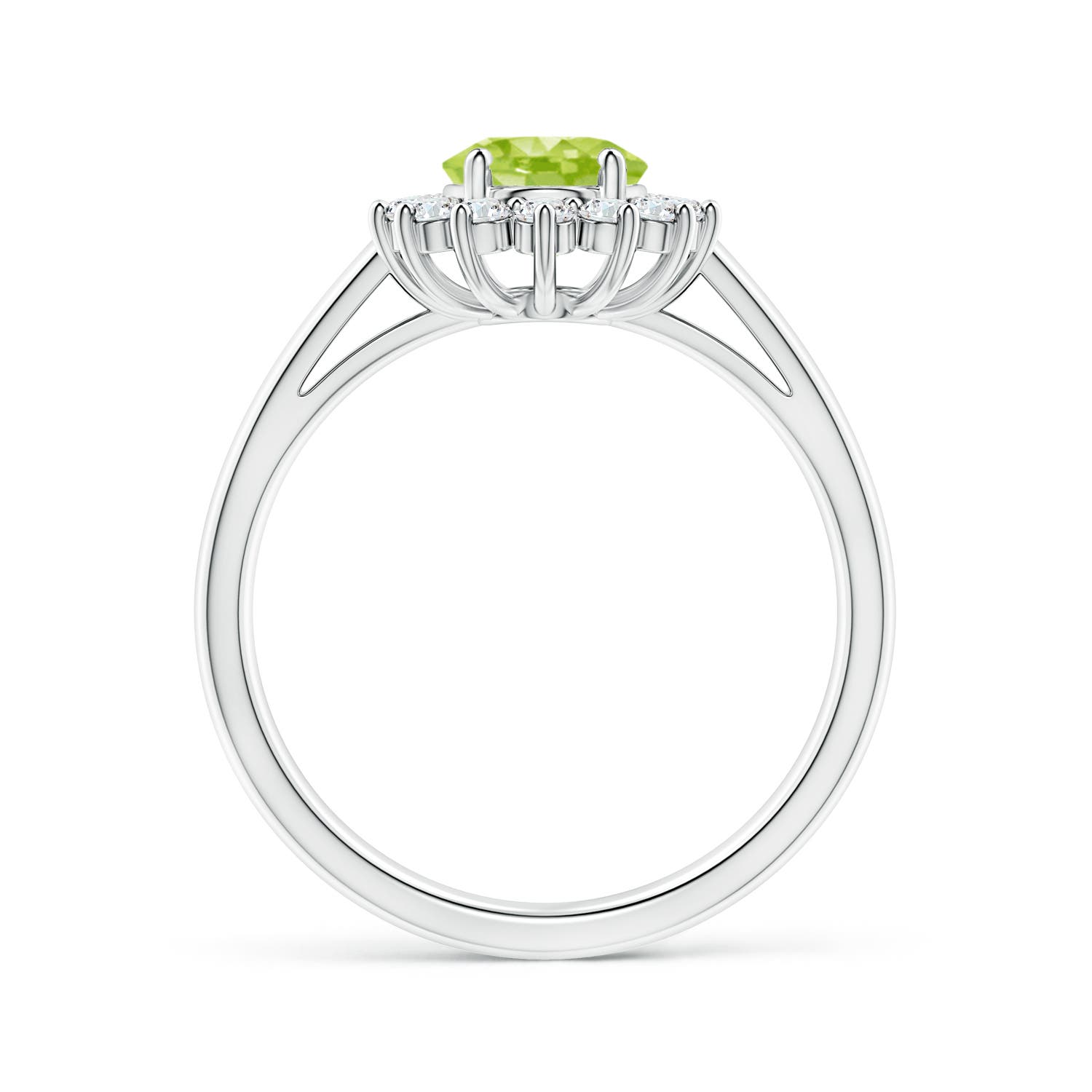 AA - Peridot / 1.7 CT / 14 KT White Gold