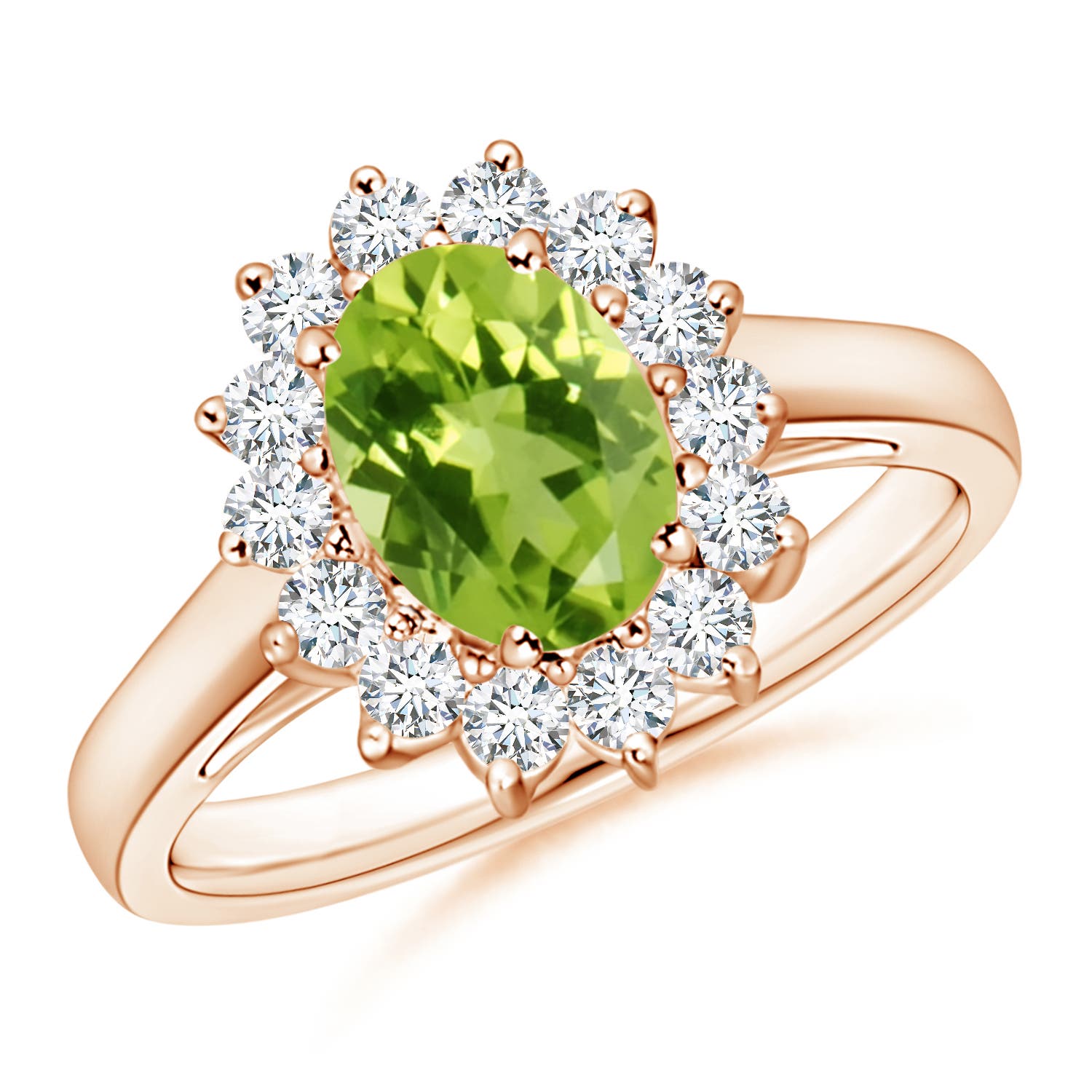 AAA - Peridot / 1.7 CT / 14 KT Rose Gold