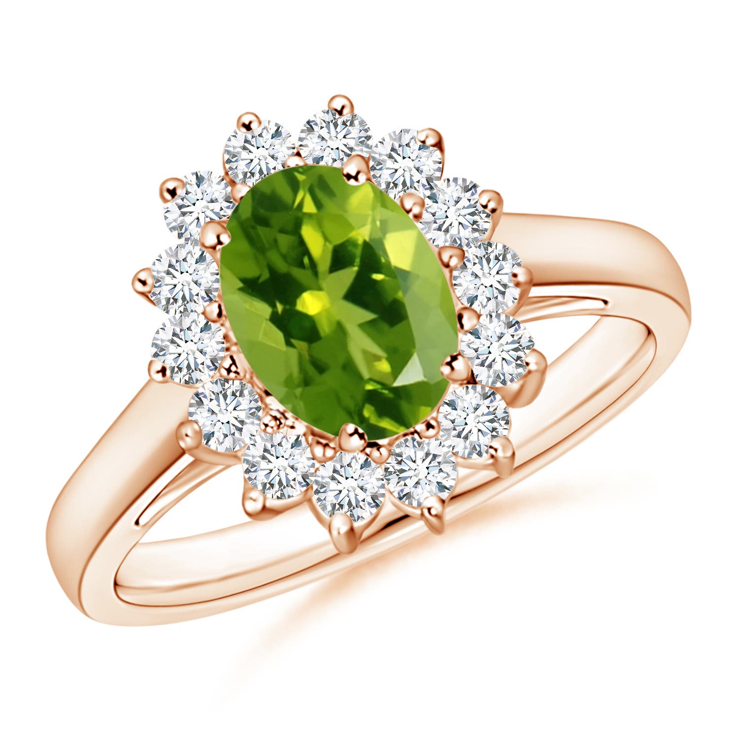 AAAA - Peridot / 1.7 CT / 14 KT Rose Gold