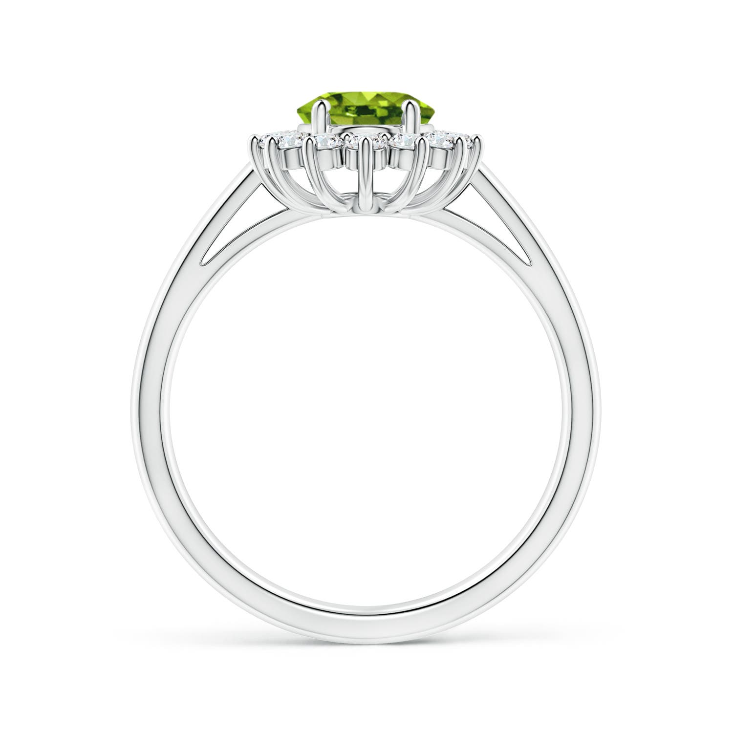 AAAA - Peridot / 1.7 CT / 14 KT White Gold