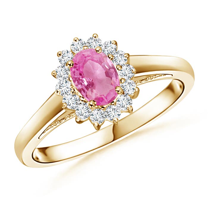 AA - Pink Sapphire / 0.75 CT / 14 KT Yellow Gold