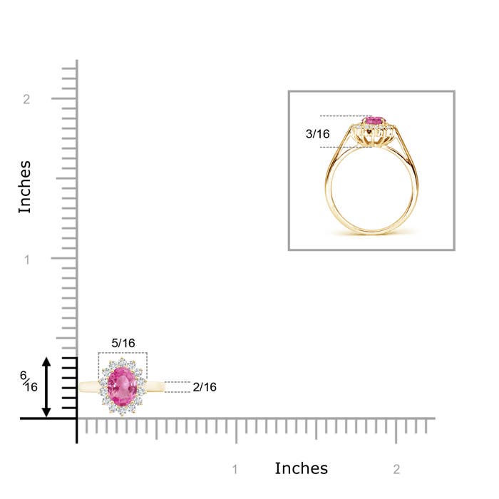 AAA - Pink Sapphire / 0.75 CT / 14 KT Yellow Gold