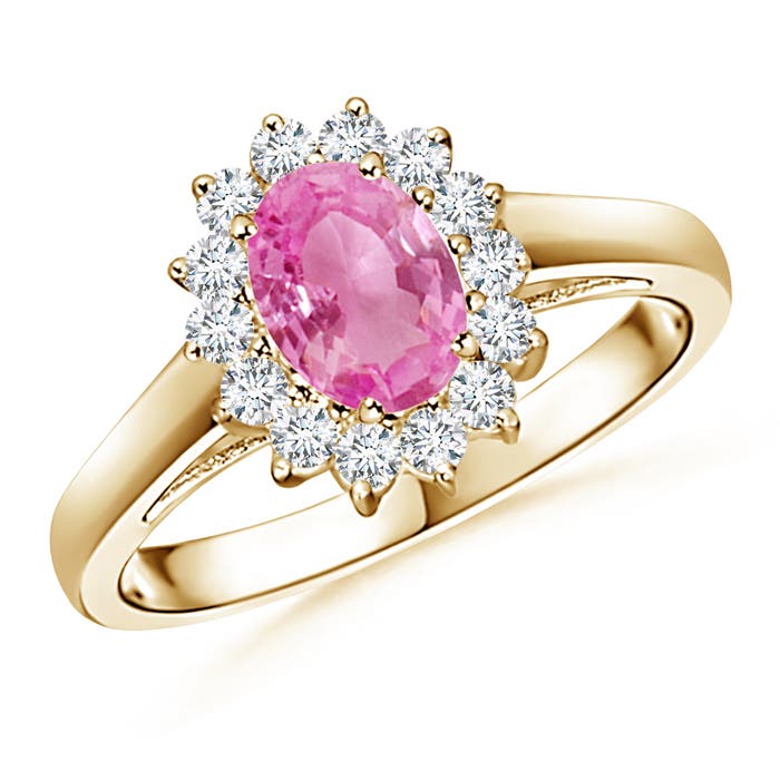 AA - Pink Sapphire / 1.1 CT / 14 KT Yellow Gold