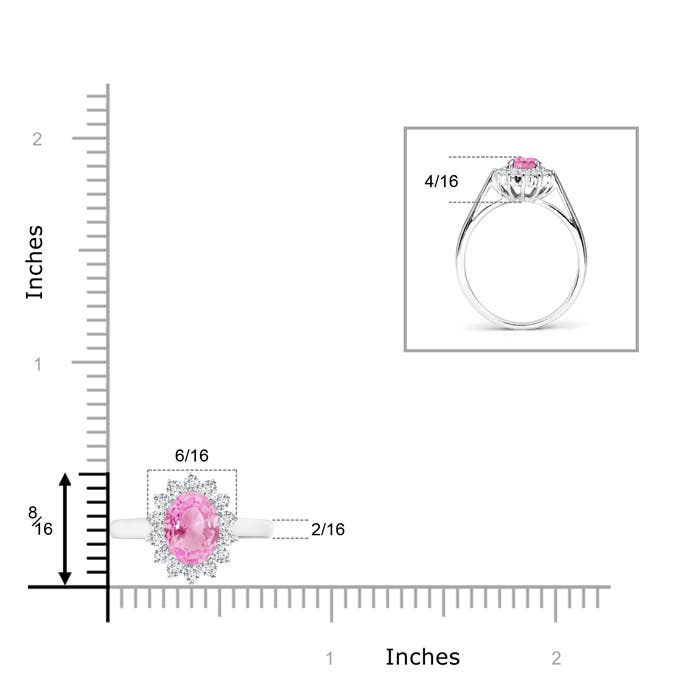 A - Pink Sapphire / 1.8 CT / 14 KT White Gold