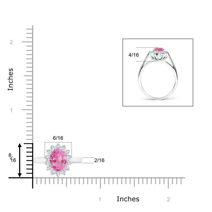 AA - Pink Sapphire / 1.8 CT / 14 KT White Gold