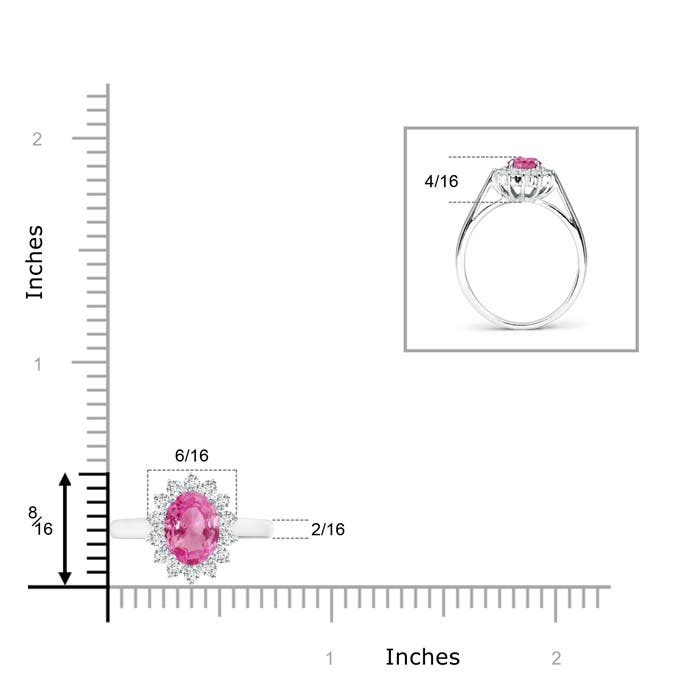 AAA - Pink Sapphire / 1.8 CT / 14 KT White Gold