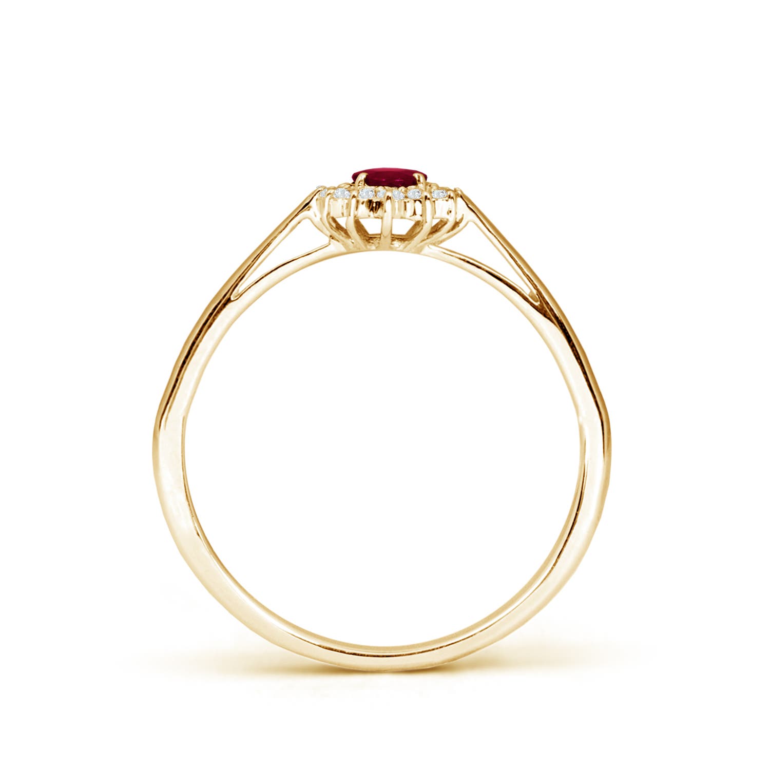 A - Ruby / 0.36 CT / 14 KT Yellow Gold