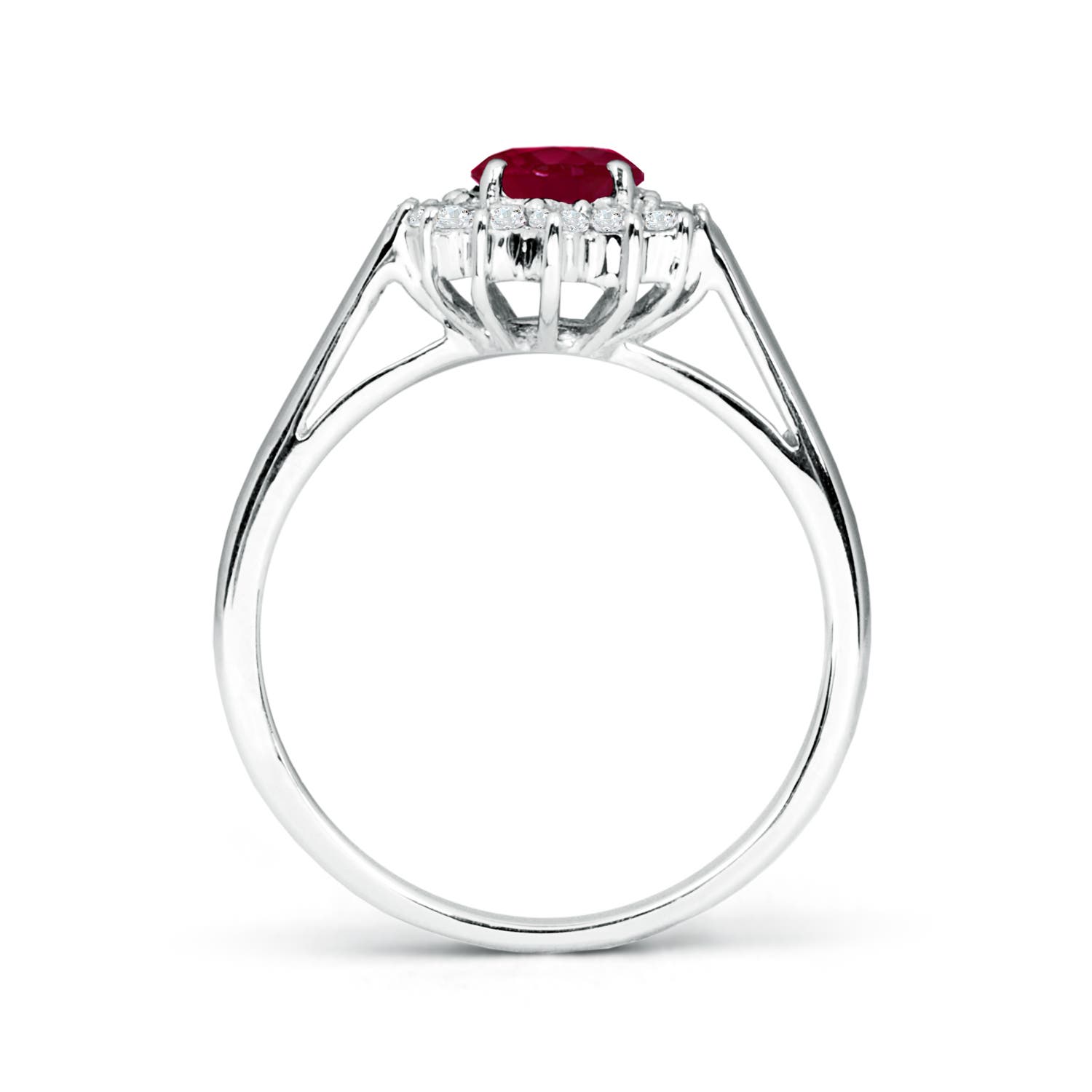 A - Ruby / 1.25 CT / 14 KT White Gold