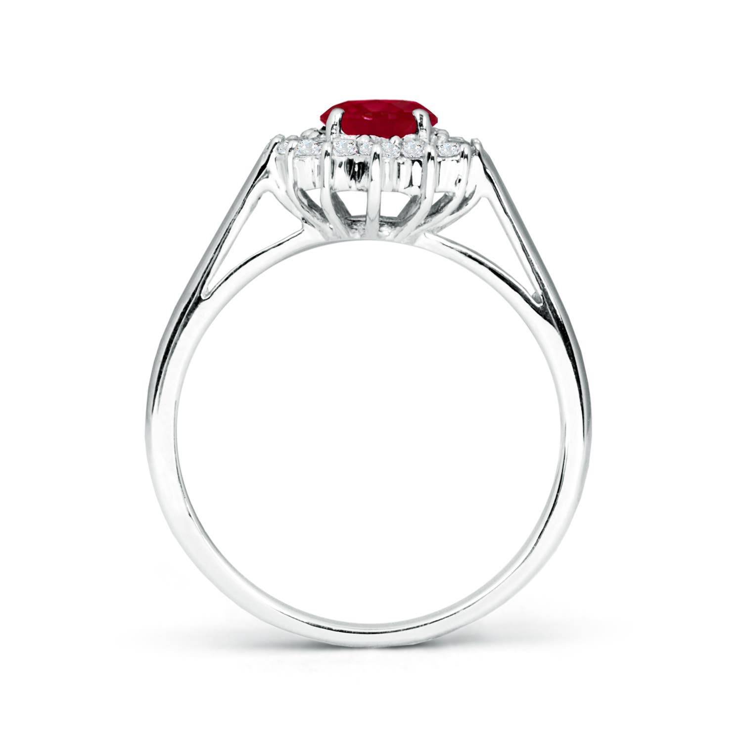 AA - Ruby / 1.25 CT / 14 KT White Gold