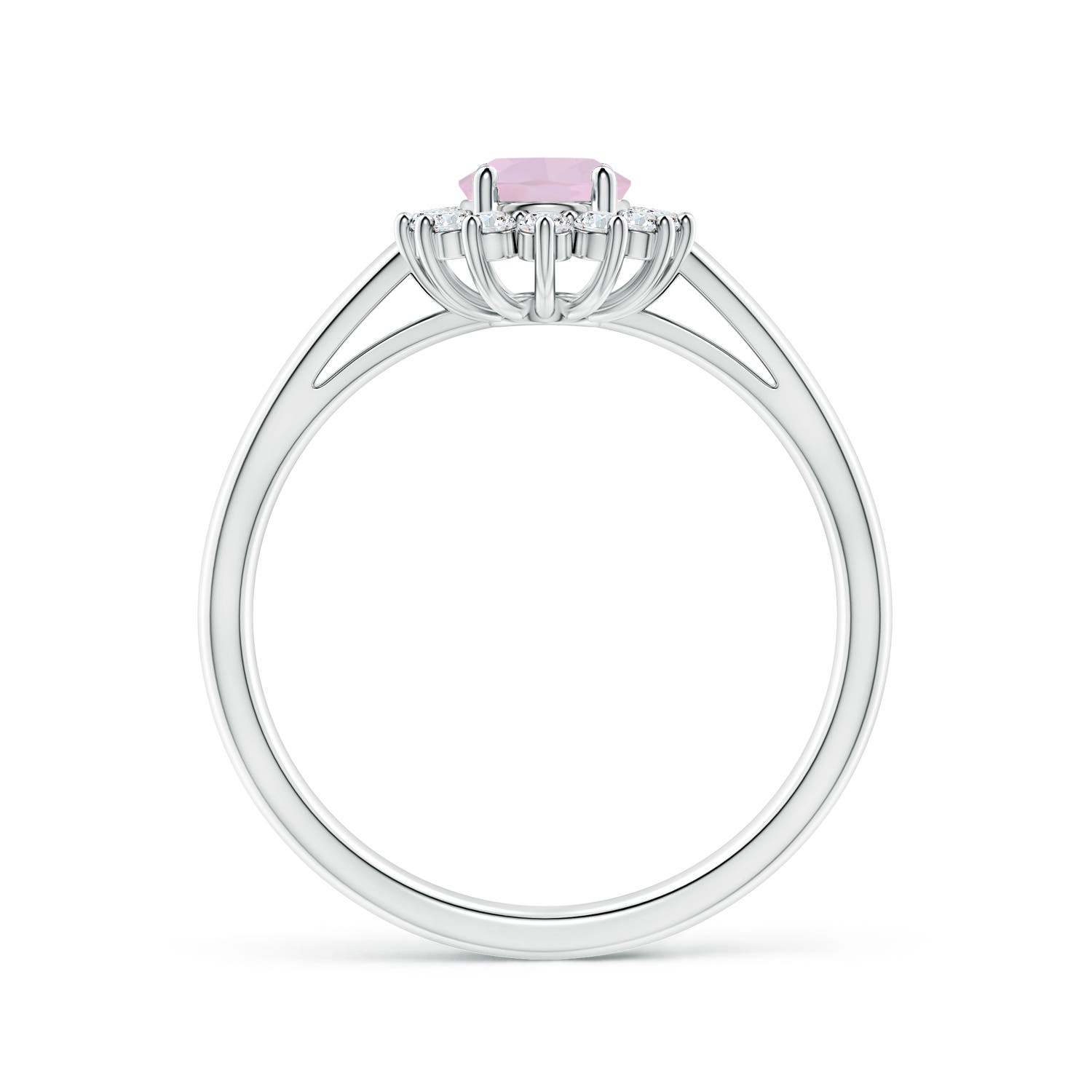 AA - Rose Quartz / 0.95 CT / 14 KT White Gold