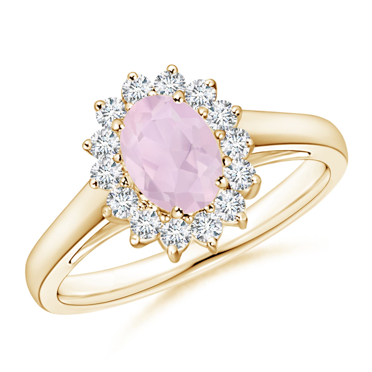 AA - Rose Quartz / 0.95 CT / 14 KT Yellow Gold