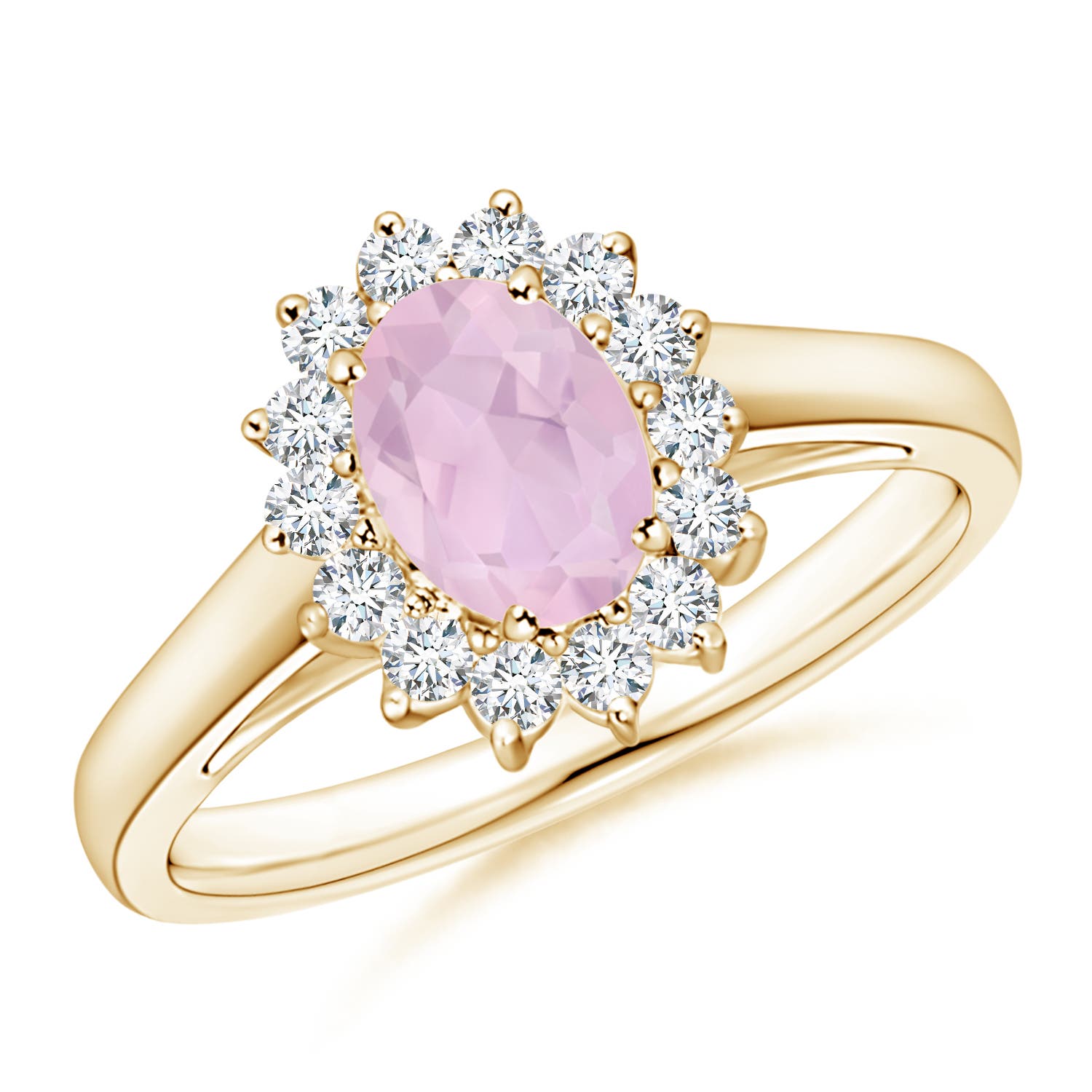 AAA - Rose Quartz / 0.95 CT / 14 KT Yellow Gold