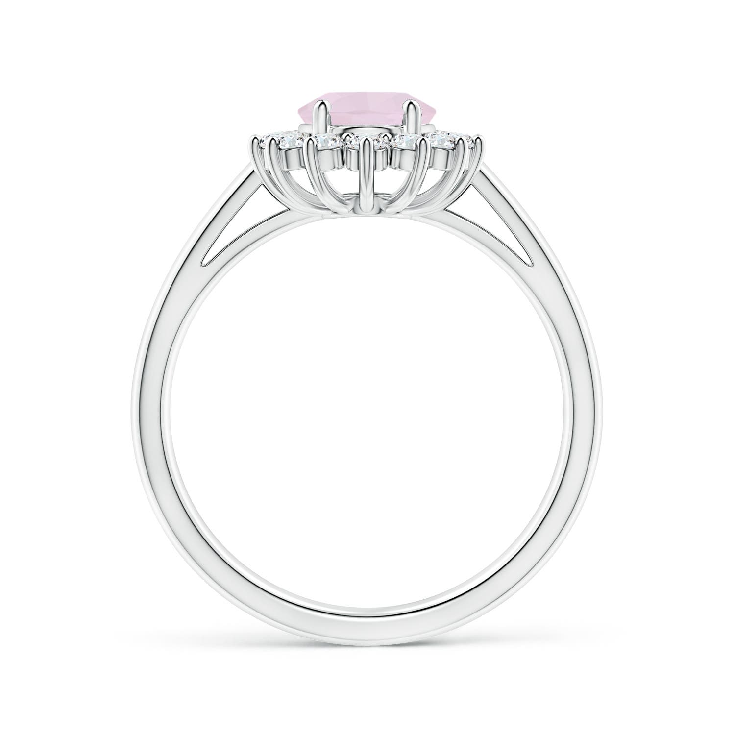 A - Rose Quartz / 1.35 CT / 14 KT White Gold