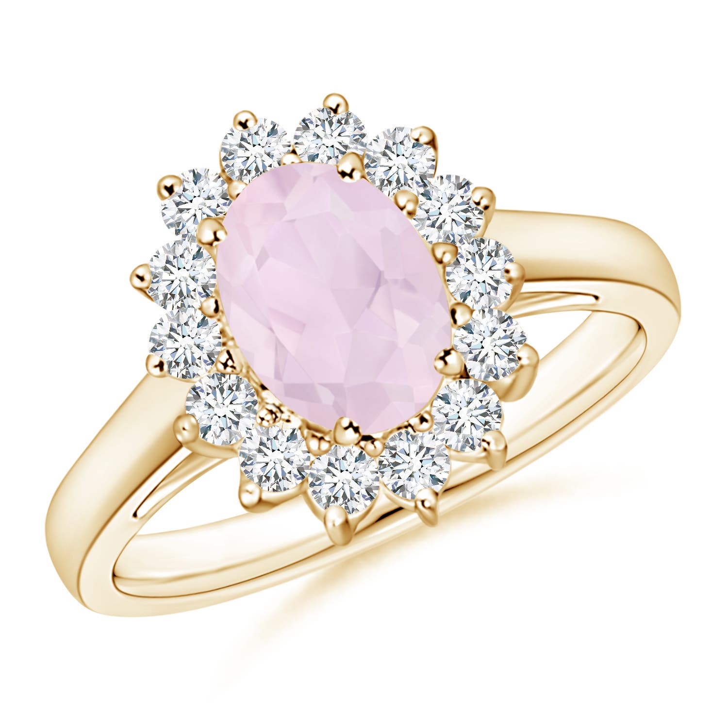 A - Rose Quartz / 1.35 CT / 14 KT Yellow Gold