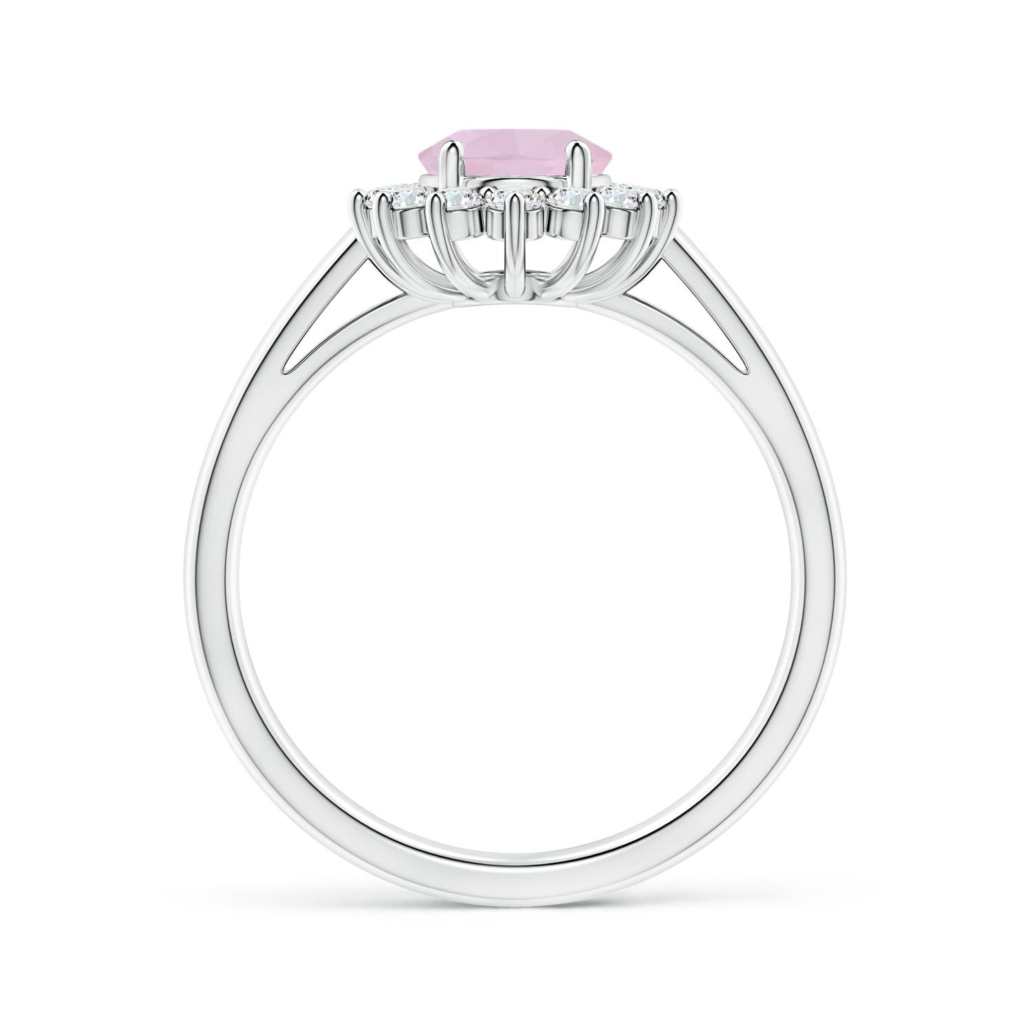 AA - Rose Quartz / 1.35 CT / 14 KT White Gold