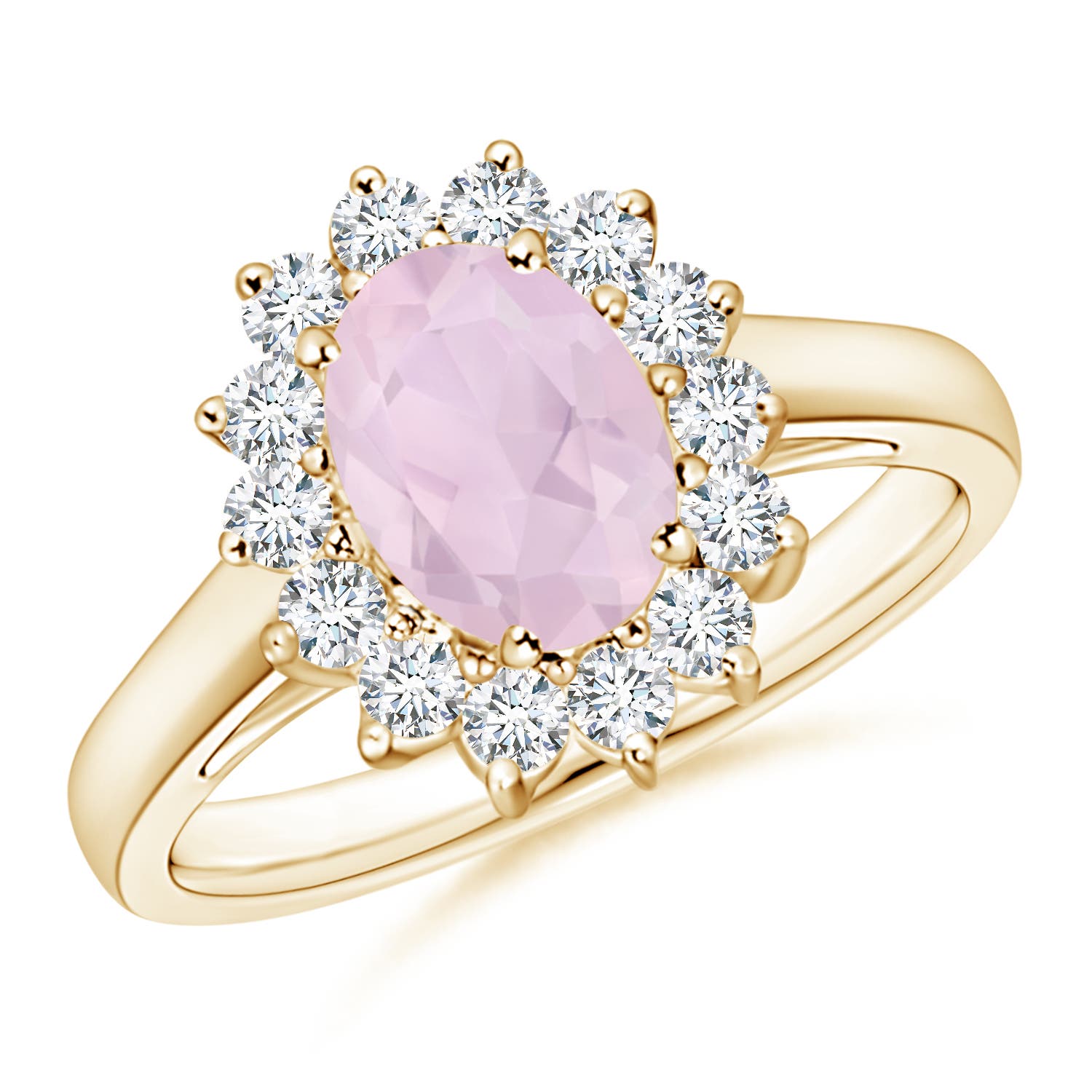 AA - Rose Quartz / 1.35 CT / 14 KT Yellow Gold