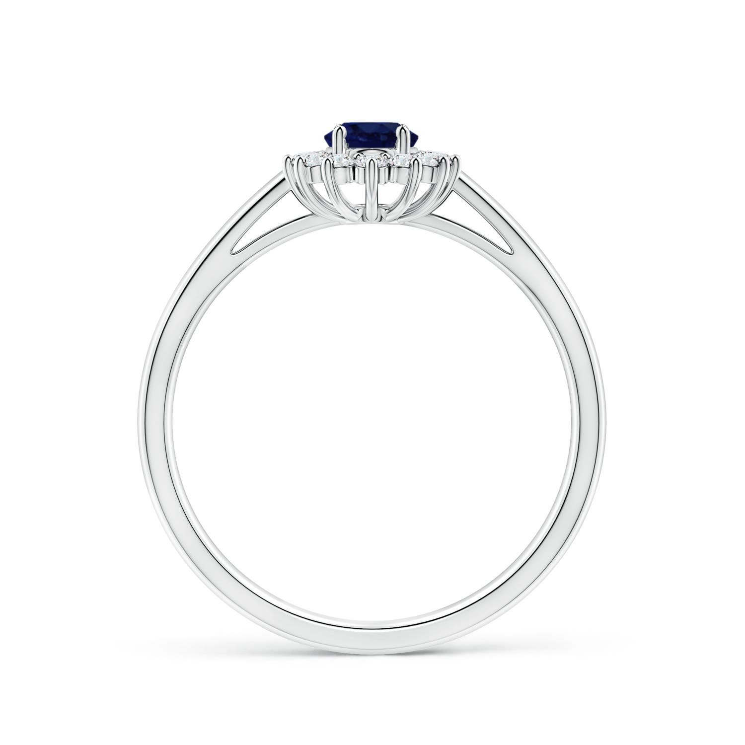 A - Blue Sapphire / 0.8 CT / 14 KT White Gold