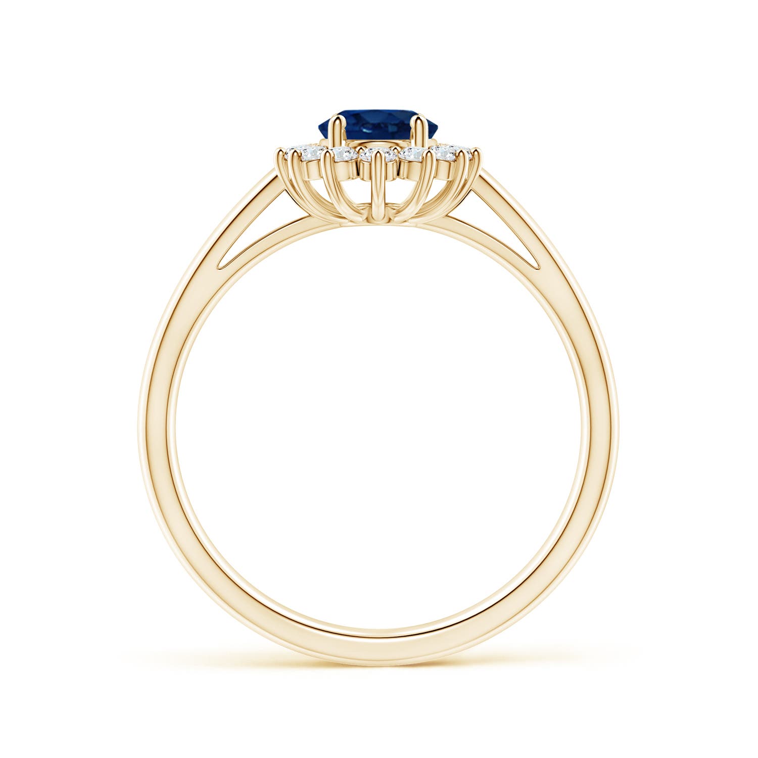 AA - Blue Sapphire / 1.1 CT / 14 KT Yellow Gold