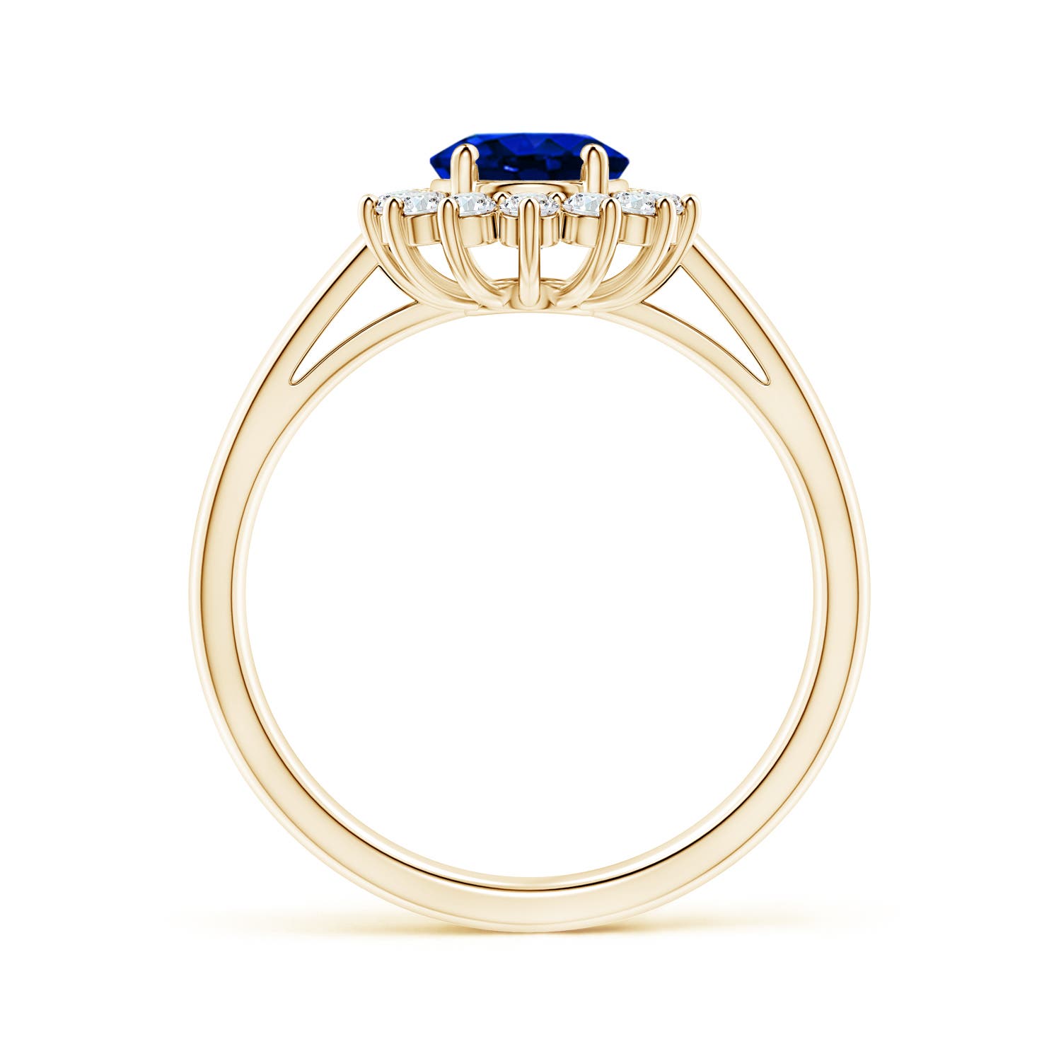 AAAA - Blue Sapphire / 1.9 CT / 14 KT Yellow Gold