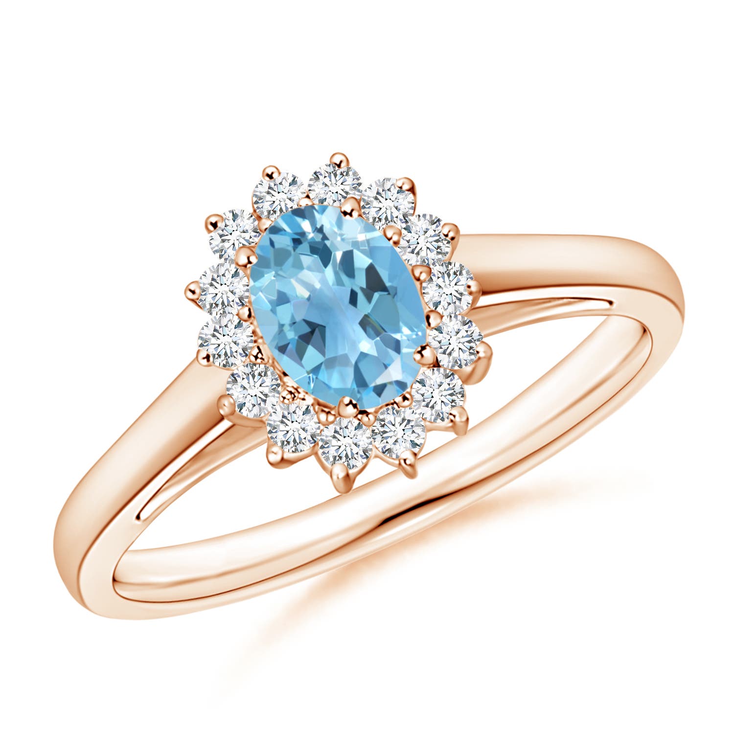 A - Swiss Blue Topaz / 0.74 CT / 14 KT Rose Gold