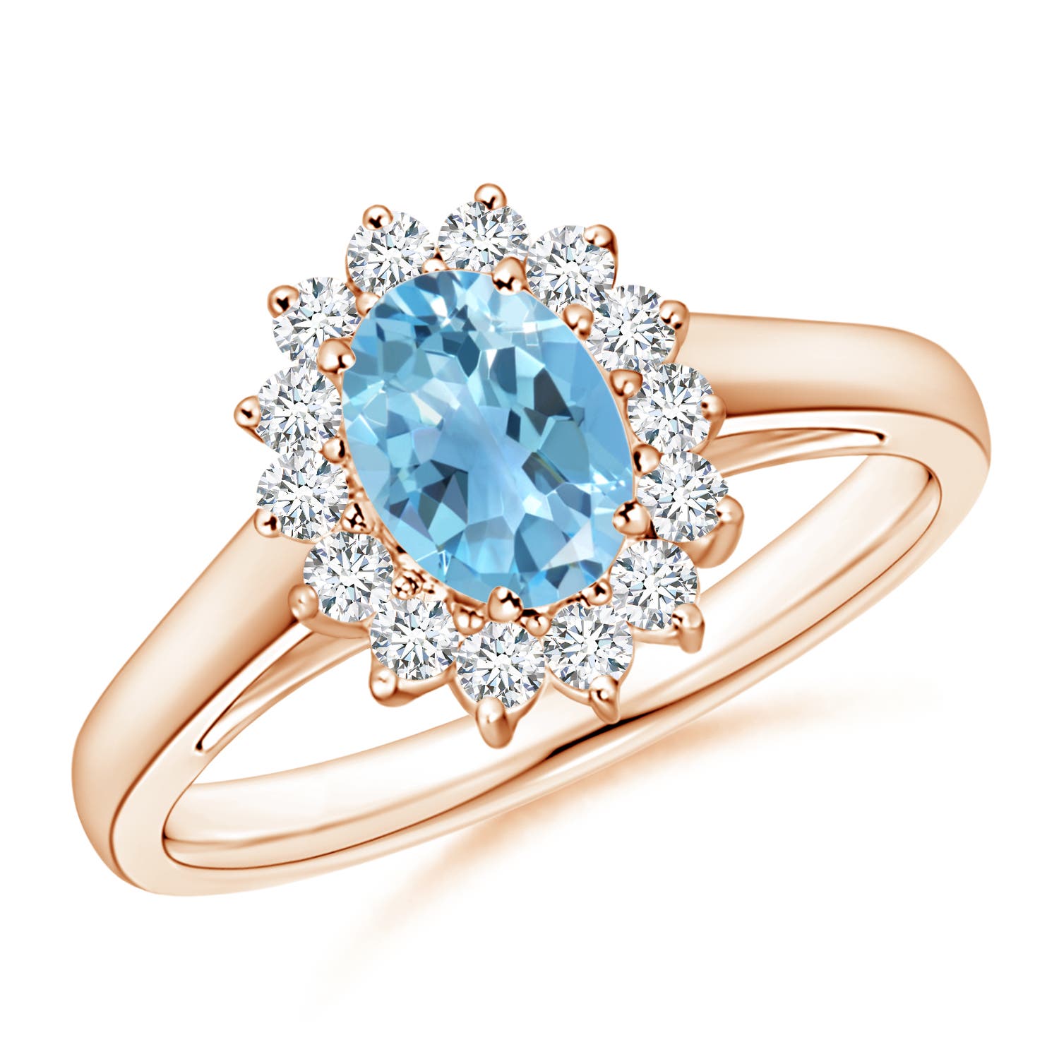 A - Swiss Blue Topaz / 1.2 CT / 14 KT Rose Gold