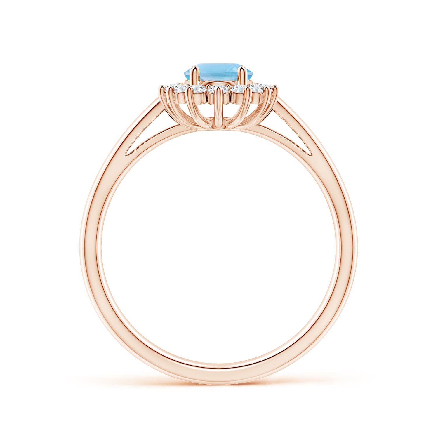 A - Swiss Blue Topaz / 1.2 CT / 14 KT Rose Gold