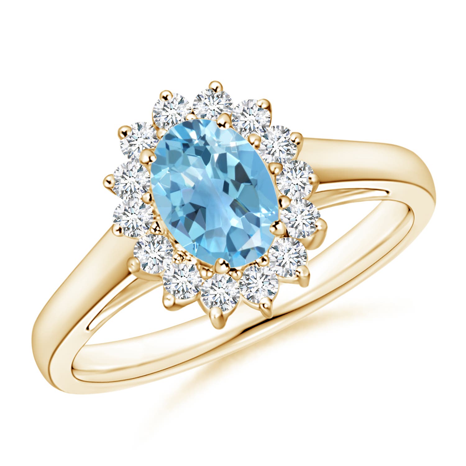 A - Swiss Blue Topaz / 1.2 CT / 14 KT Yellow Gold