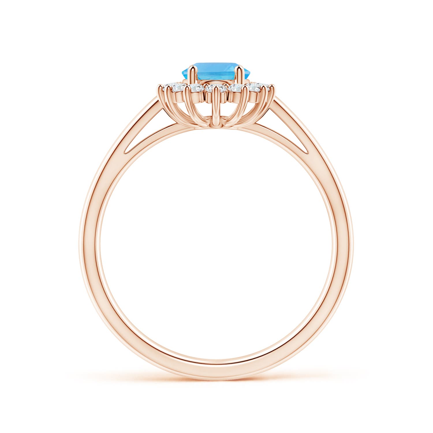 AA - Swiss Blue Topaz / 1.2 CT / 14 KT Rose Gold