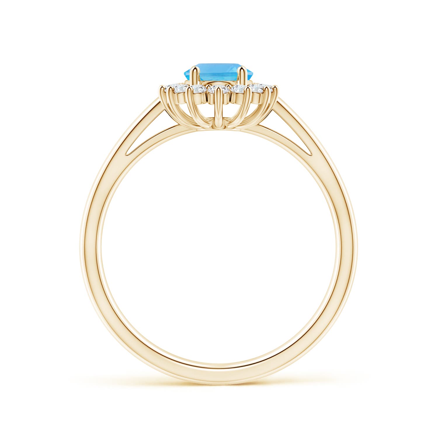 AA - Swiss Blue Topaz / 1.2 CT / 14 KT Yellow Gold