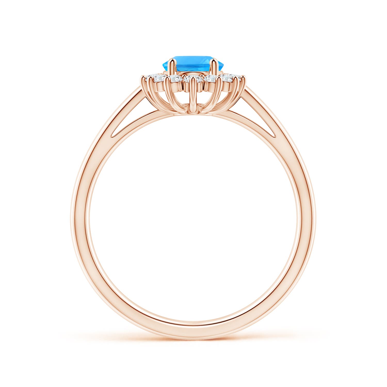 AAAA - Swiss Blue Topaz / 1.2 CT / 14 KT Rose Gold