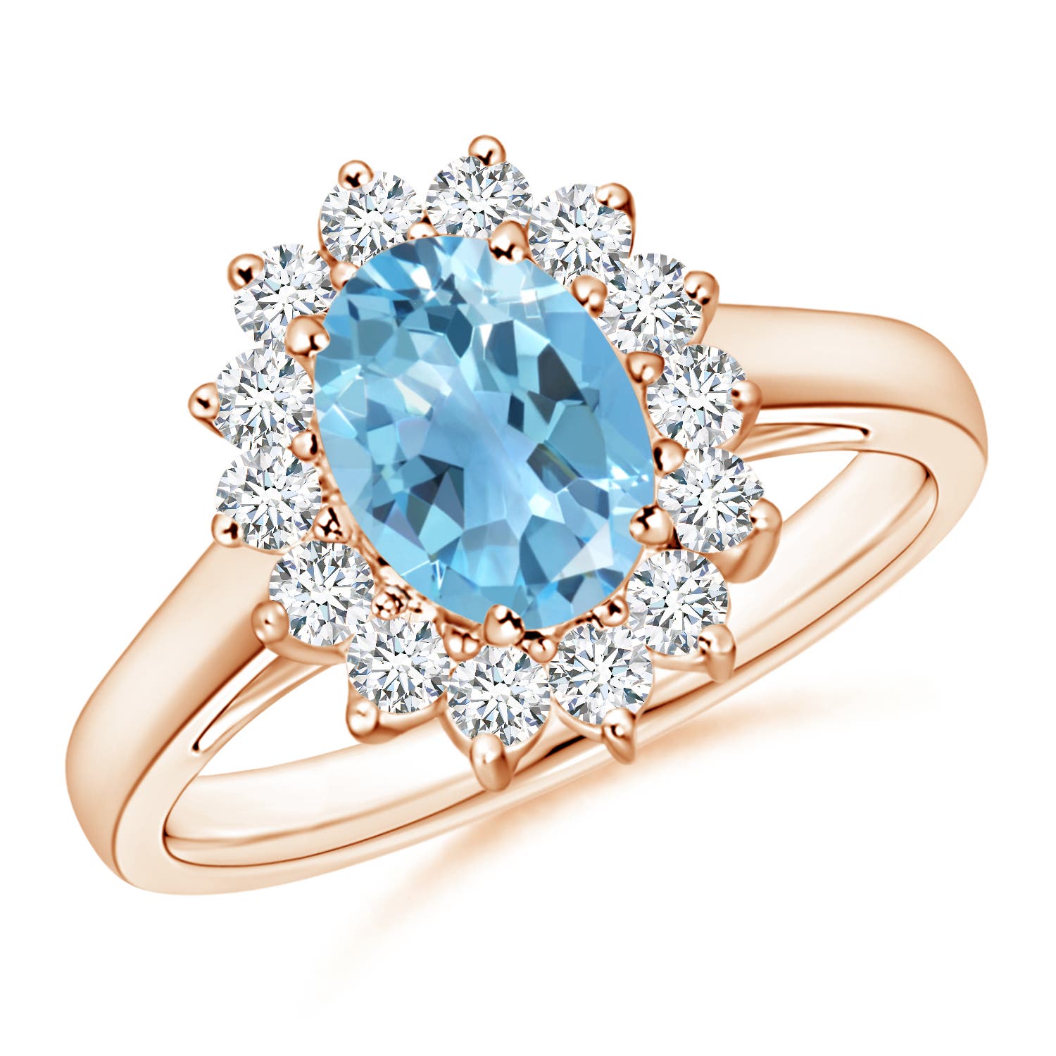 A - Swiss Blue Topaz / 1.85 CT / 14 KT Rose Gold