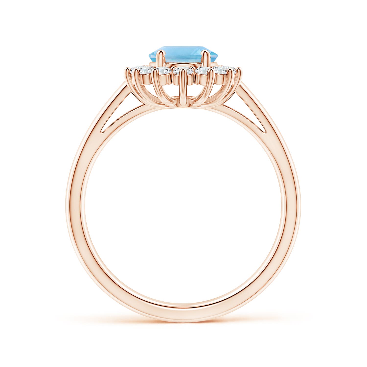 A - Swiss Blue Topaz / 1.85 CT / 14 KT Rose Gold