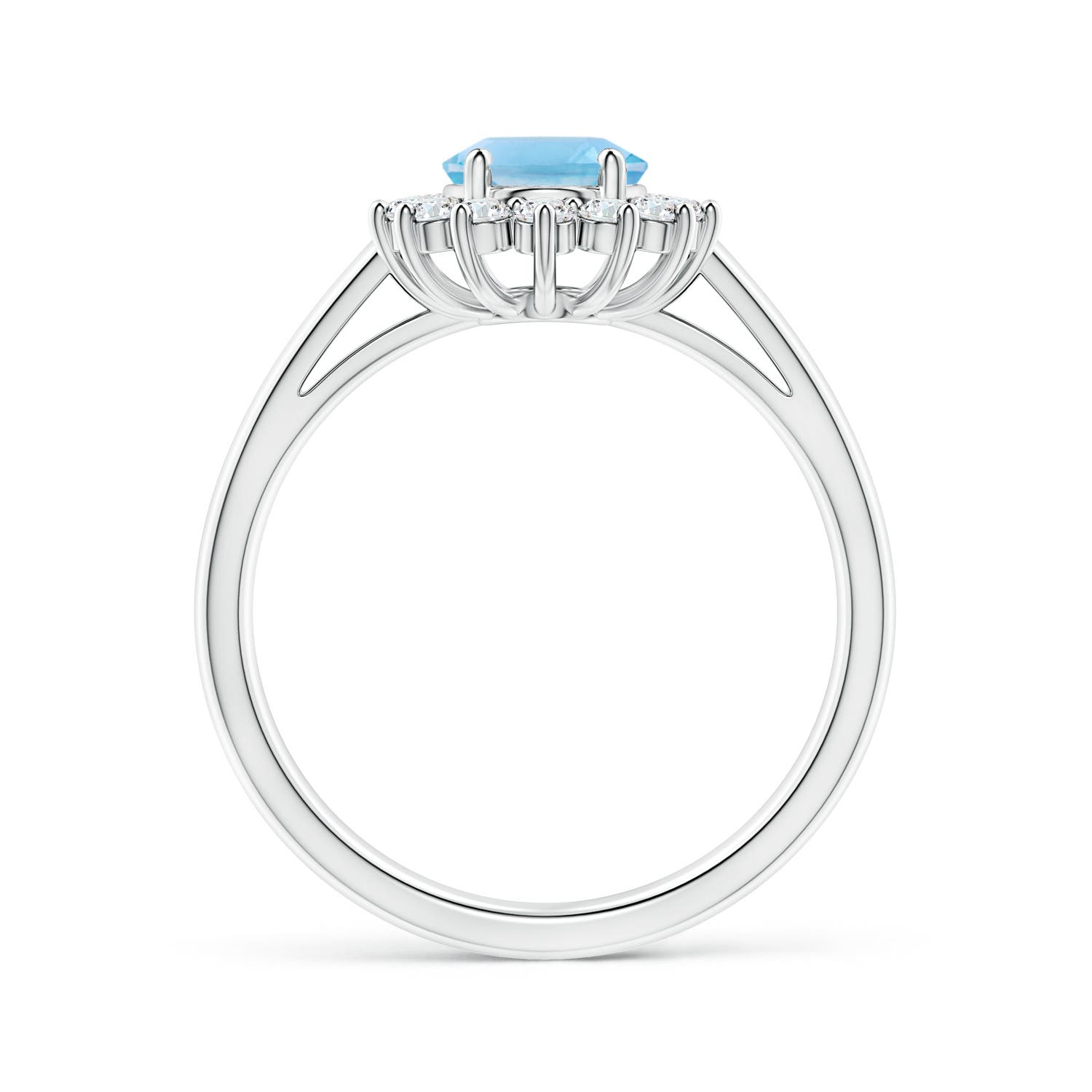 A - Swiss Blue Topaz / 1.85 CT / 14 KT White Gold